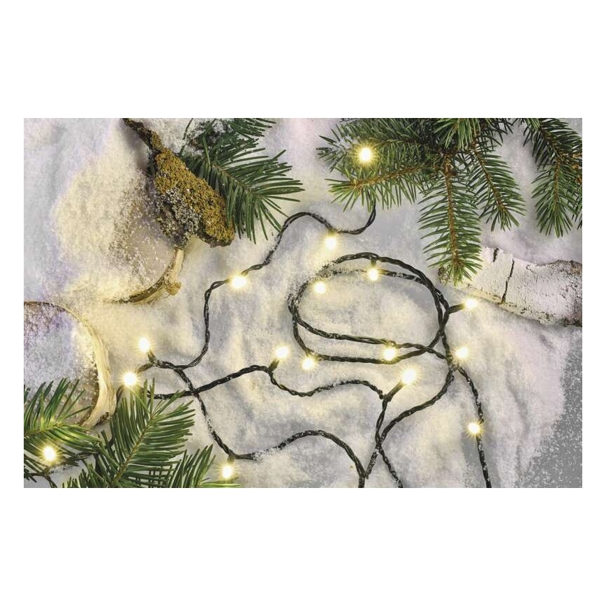 LED външен гирлянд 240 LED / 8 режима, 29 m, IP44, топла бяла светлина