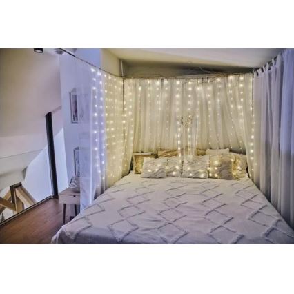 LED Външен гирлянд 240xLED/8 функции 6,7 m IP44 топла бяла