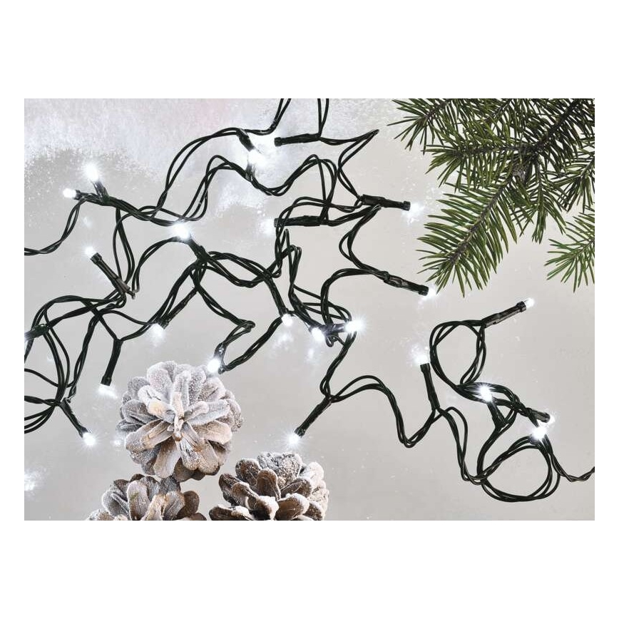 LED външен гирлянд 80 LED/13 m IP44 студено бяло