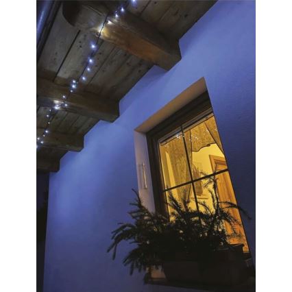 LED външен гирлянд 80 LED/13 m IP44 студено бяло