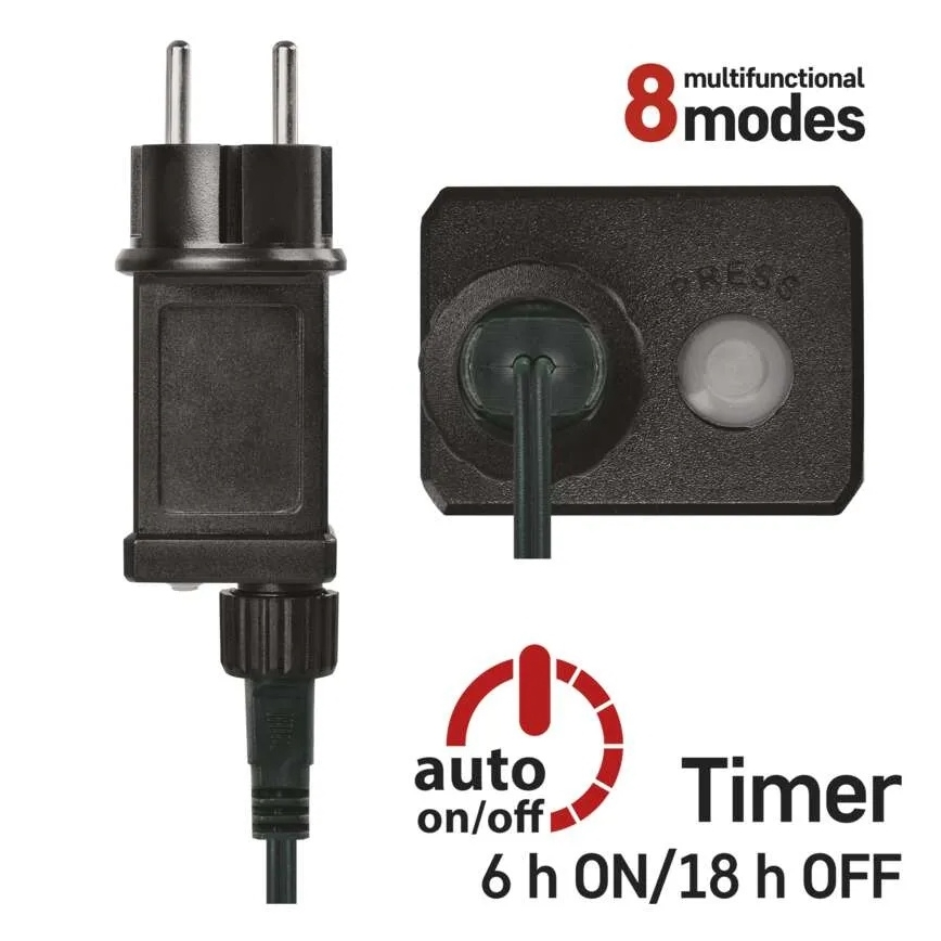 LED Външен  гирлянд 80xLED/8 функции 13m многоцветен IP44