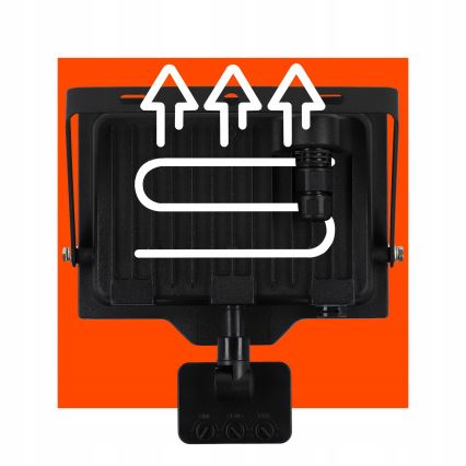 LED външен прожектор със сензор LED/50W/230V 4500K IP65 черен