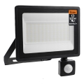 LED външен прожектор със сензор за движение и сумрак LED/100W/230V 4500K IP65 черен