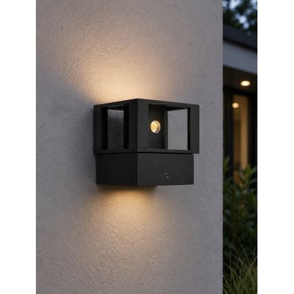 LED външен стенен аплик LED/12W/230V IP54 черен