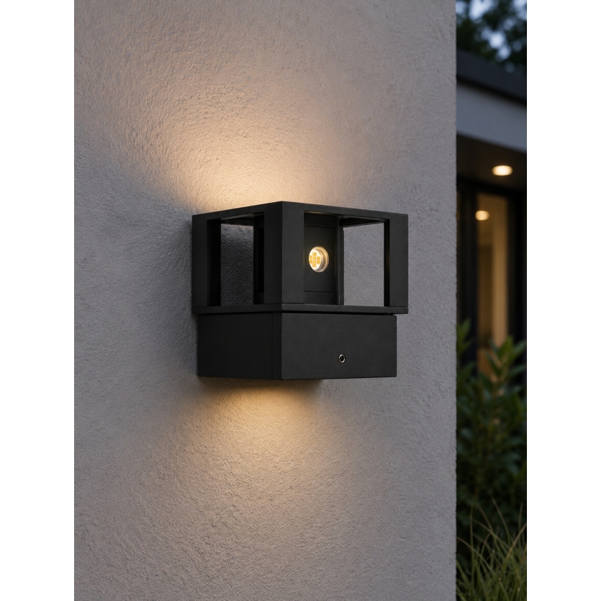 LED външен стенен аплик LED/12W/230V IP54 черен