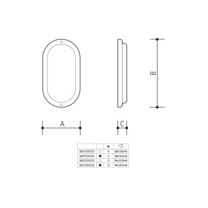 LED външен стенен аплик LED/6W/230V IP54 черен
