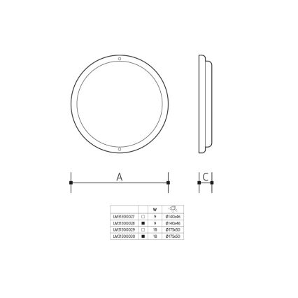 LED външен стенен осветител LED/9W/230V IP54, черен
