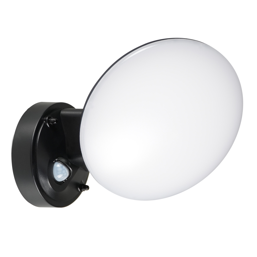 LED външен стенен осветител OLAF със сензор за движение и сумрак LED/10W/230V IP44 черен