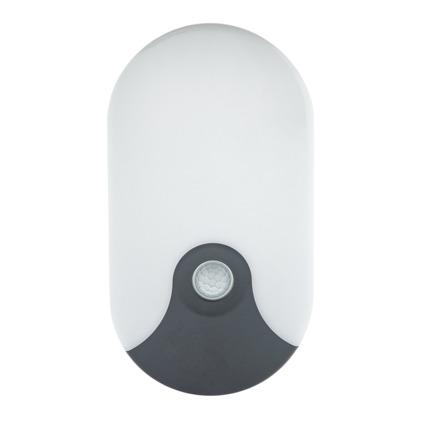 LED външен стенен осветител със сензор за движение LED/18W/230V IP44 антрацит