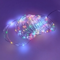 LED външен коледен гирлянд 100xLED/3xAA 5,45 м IP44 многоцветен