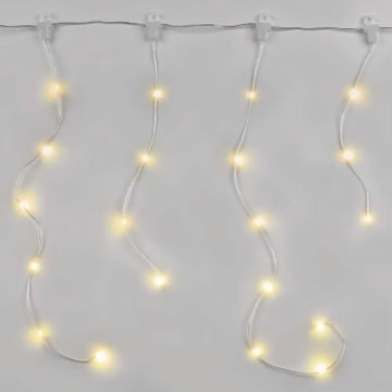 LED външен коледен гирлянд 100xLED/8 функции 7,9x0,7m IP44 топло бяло