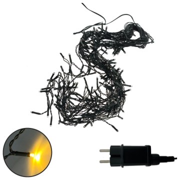 LED външен коледен гирлянд 200xLED/230V 7,6 m IP44 черен