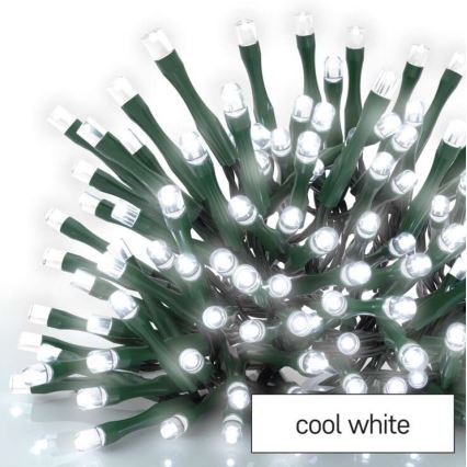 LED външен коледен гирлянд 600xLED/8 режима 15m IP44 студено бяло