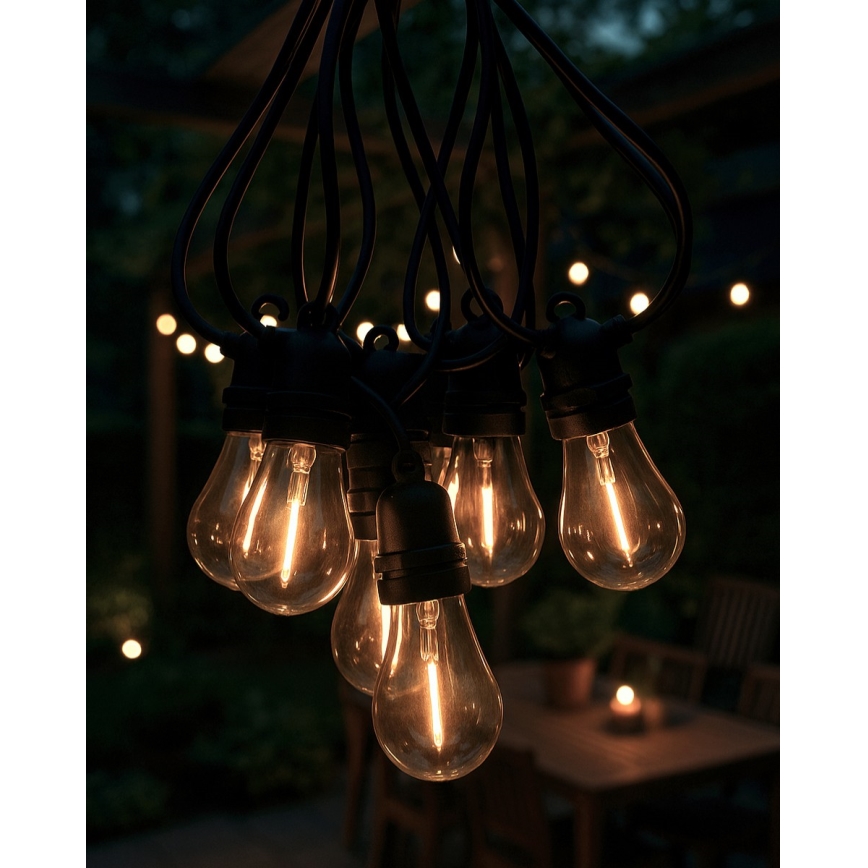 LED Външна декоративна верига 10xLED/0,36W/230V 8 m IP44 черна