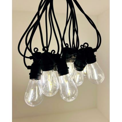 LED Външна декоративна верига 10xLED/0,36W/230V 8 m IP44 черна