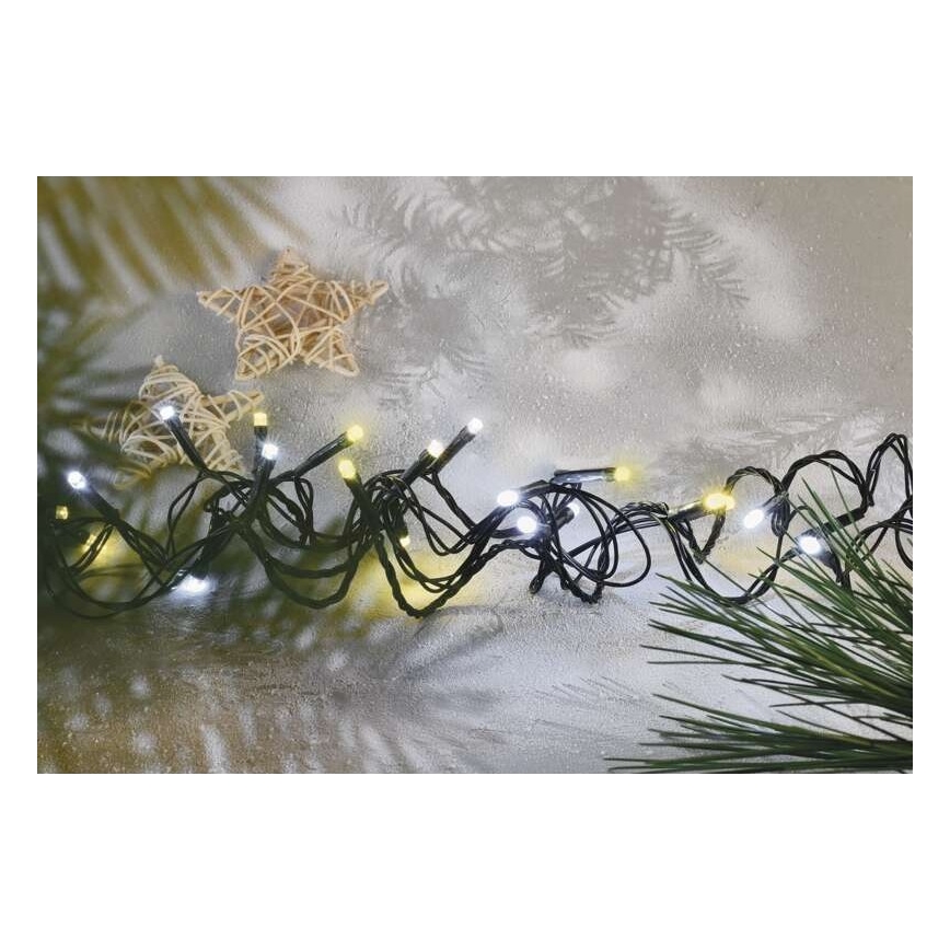 LED външна гирлянда 120xLED/2 функции 17m IP44 топло/студено бяло