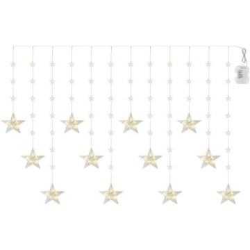 LED външна гирлянда 120xLED 3xAA 1,7 m IP44 топло бяло