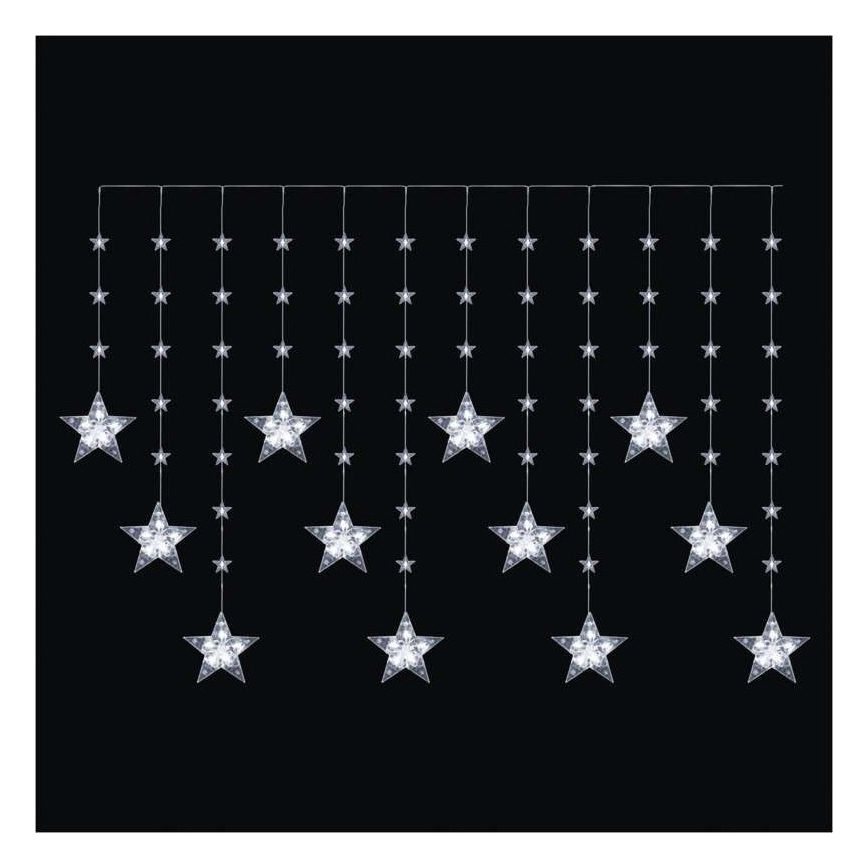 LED външна гирлянда 120xLED/8 функции 3xAA 1,7 m IP44 студено бяла