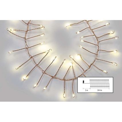 LED външна гирлянда 1440xLED/8 режима 14,4m IP44 топло бяло