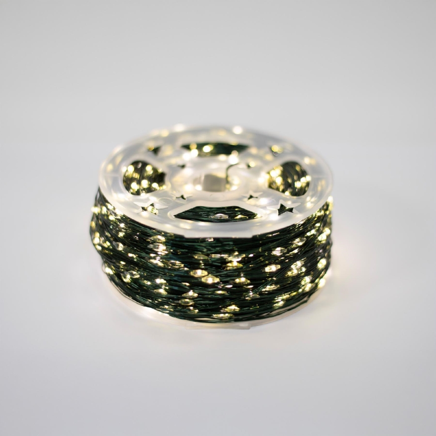 LED външна гирлянда 1500 x LED / 230 V, 8 функции, 153 м, IP44, топла бяла светлина + дистанционно управление