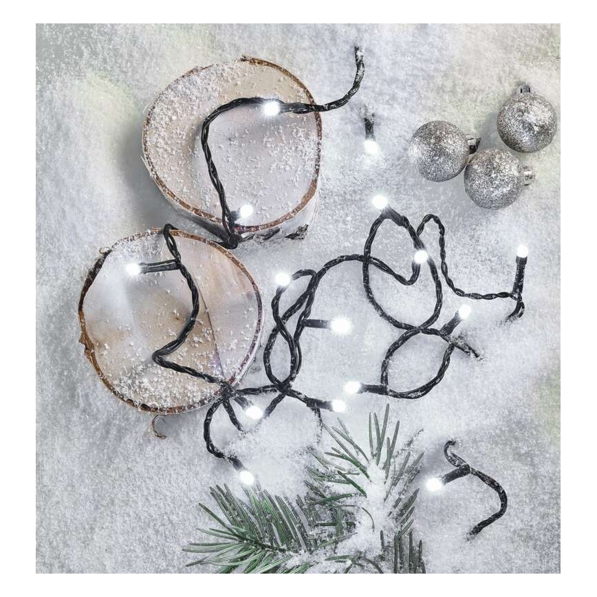 LED външна гирлянда 180xLED/8 режима 23m IP44 студено бяло