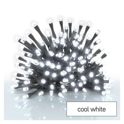 LED външна гирлянда 40xLED/3xAA 3,3m IP44 студено бяло