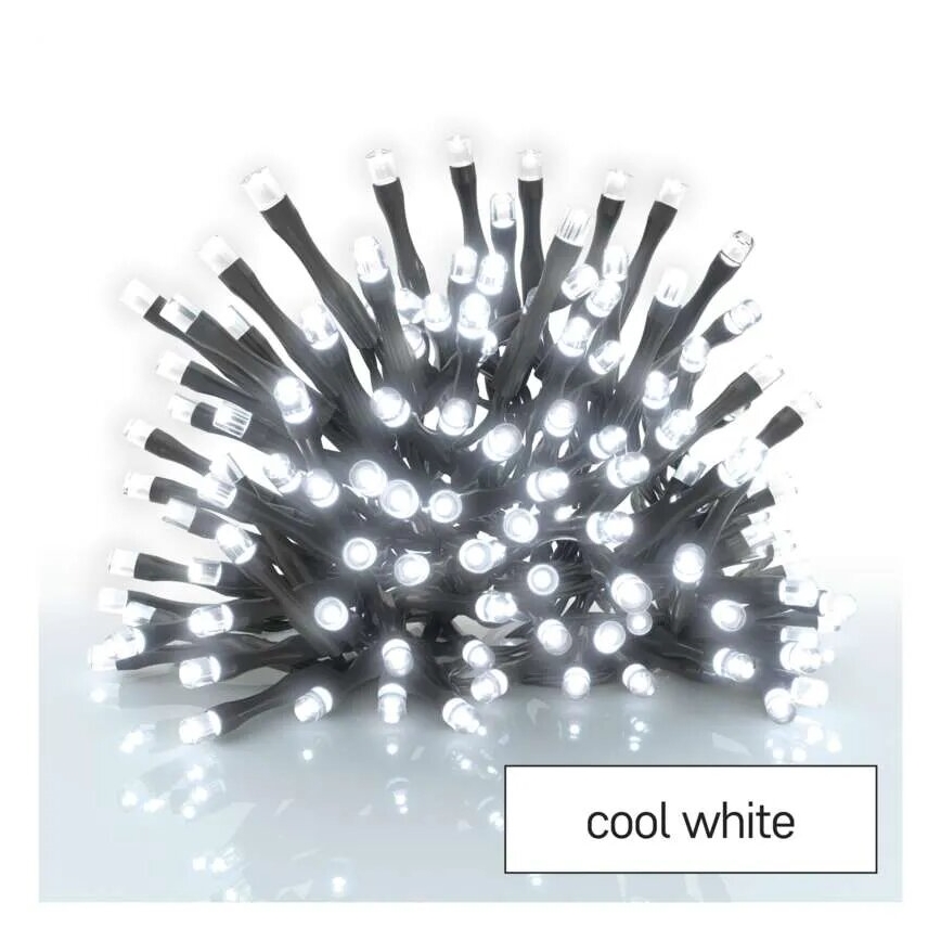 LED външна гирлянда 40xLED/3xAA 3,3m IP44 студено бяло