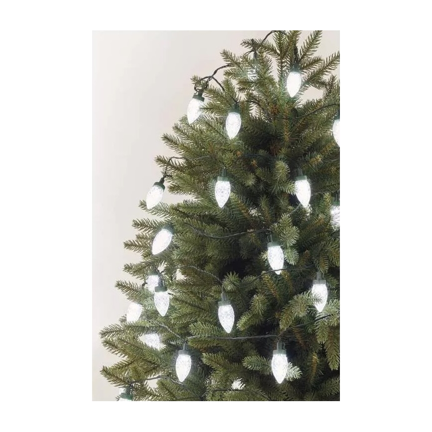 LED Външна  гирлянда 50xLED/8 функции 14,8 m IP44 студено бяло