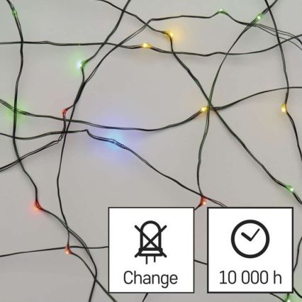 LED външна гирлянда 75xLED/12,5m IP44 многоцветна