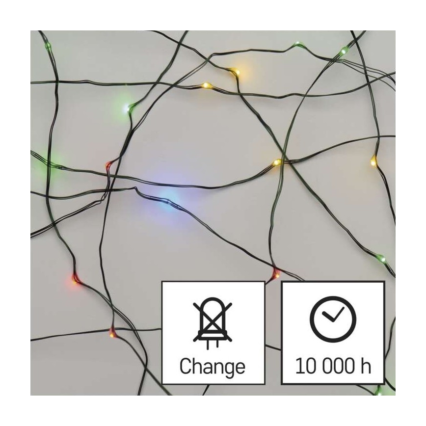 LED външна гирлянда 75xLED/12,5m IP44 многоцветна