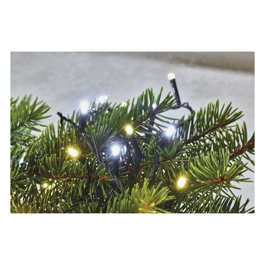 LED външна гирлянда 80xLED/2 функции 13m IP44 топла/студена бяла