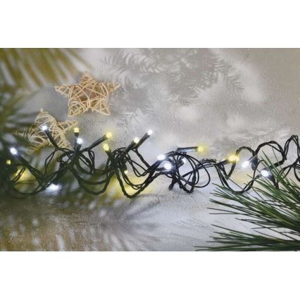 LED външна гирлянда 80xLED/2 функции 13m IP44 топла/студена бяла