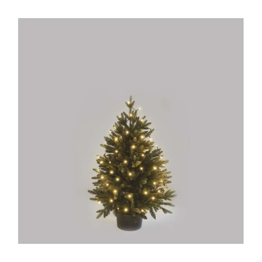 LED външна гирлянда 80xLED/3xAA 6,1m IP44 топло бяла