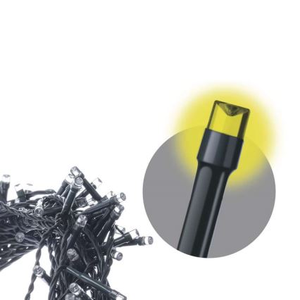 LED външна гирлянда с 80 светодиода, 13 м, IP44, топла бяла светлина