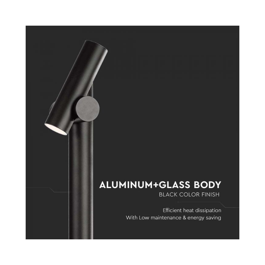 LED Външна гъвкава лампа LED/4W/230V 4000K IP44 100 см черна