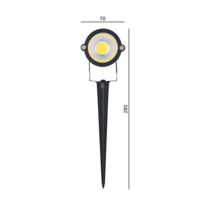 LED външна лампа BLAKE LED/5W/230V 4000K IP65 черна