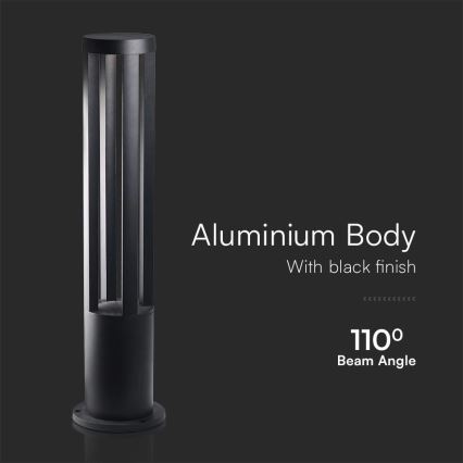 LED външна лампа LED/10W/230V 3000K IP65 80 cm черна