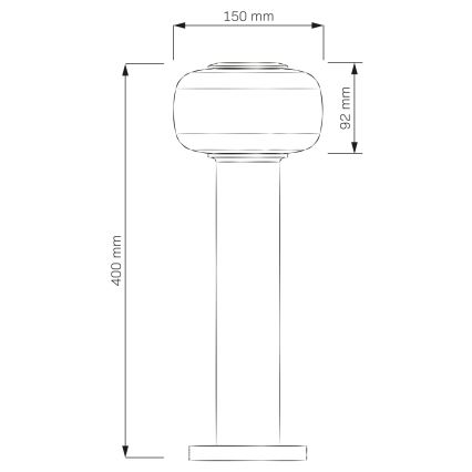 LED външна лампа MALAGA LED/12W/230V 40 см IP44 черна
