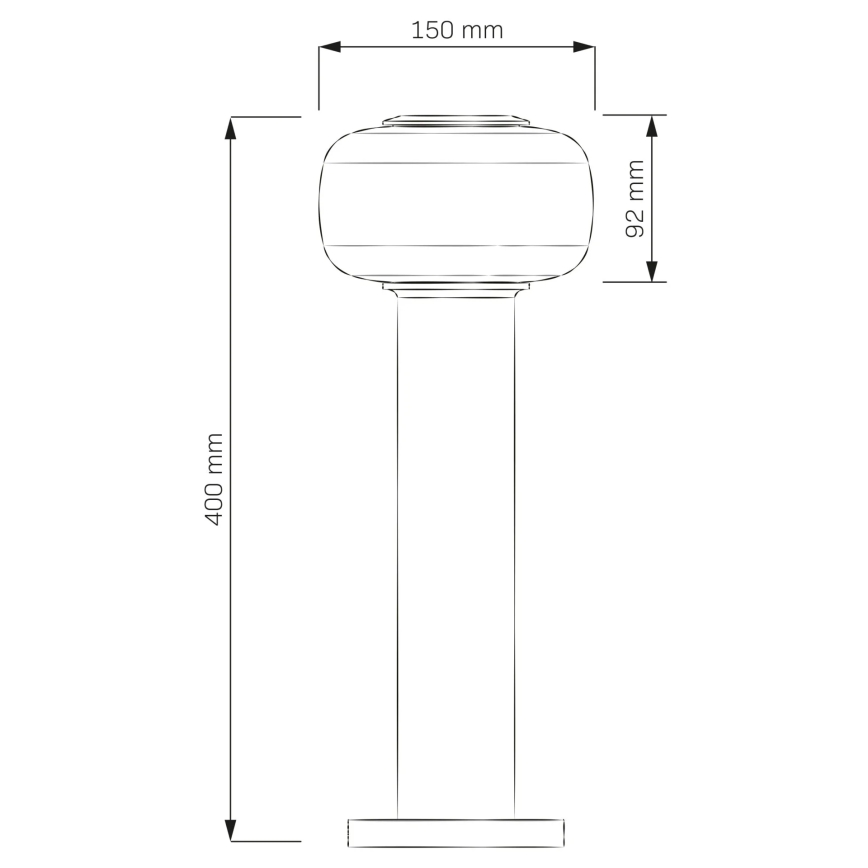 LED външна лампа MALAGA LED/12W/230V 40 см IP44 черна