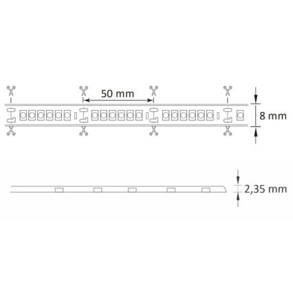 LED Външна лента 3м LED/23W/24V/230V 4000K IP65