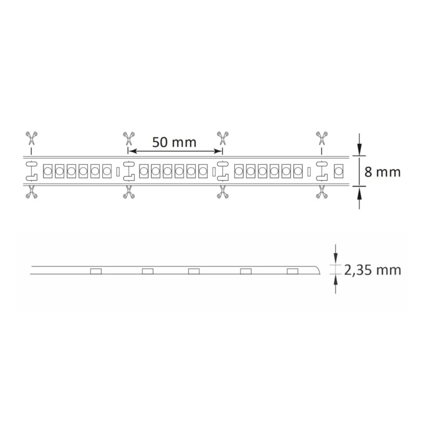 LED Външна лента 3м LED/23W/24V/230V 4000K IP65