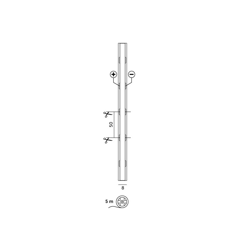 LED Външна лента TRAMO LED/50W/24V 5m IP65 6500K