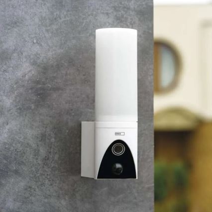 LED Външна смарт камера с осветление GoSmart LED/12W/230V IP65 Wi-Fi Tuya бял