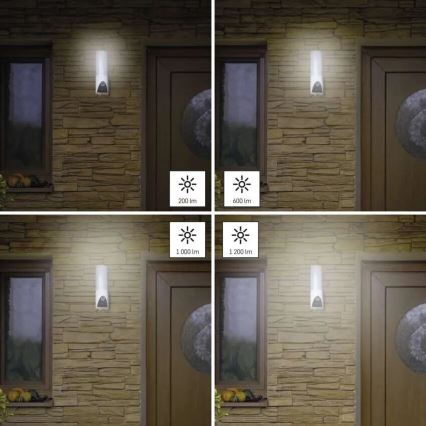 LED Външна смарт камера с осветление GoSmart LED/12W/230V IP65 Wi-Fi Tuya бял