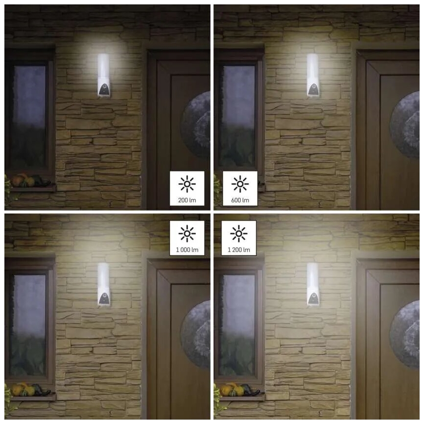 LED Външна смарт камера с осветление GoSmart LED/12W/230V IP65 Wi-Fi Tuya бял