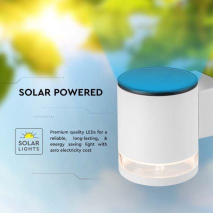 LED Външна соларна лампа за стена LED/1W/3,7V 3000K IP54 1200 mAh бял