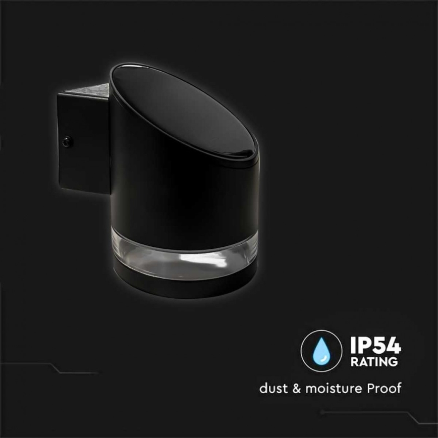 LED Външна соларна лампа за стена LED/1W/3,7V 3000K IP54 1200 mAh черен