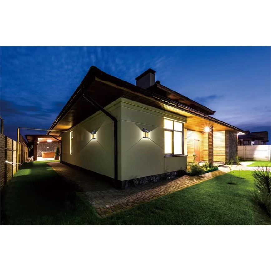 LED Външна соларна лампа за стена със сензор LED/1W/230V 1200 mAh IP65