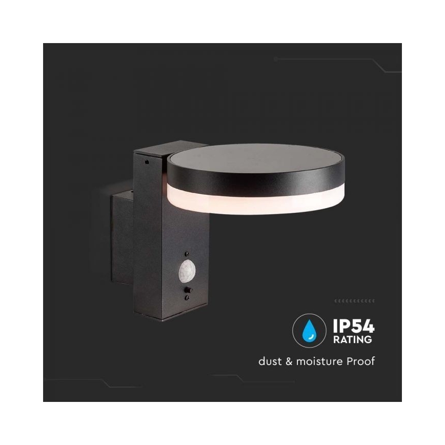 LED Външна соларна лампа за стена със сензор LED/5,5W/3,7V 3000K IP54 2000 mAh