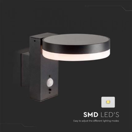 LED Външна соларна лампа за стена със сензор LED/5,5W/3,7V 3000K IP54 2000 mAh